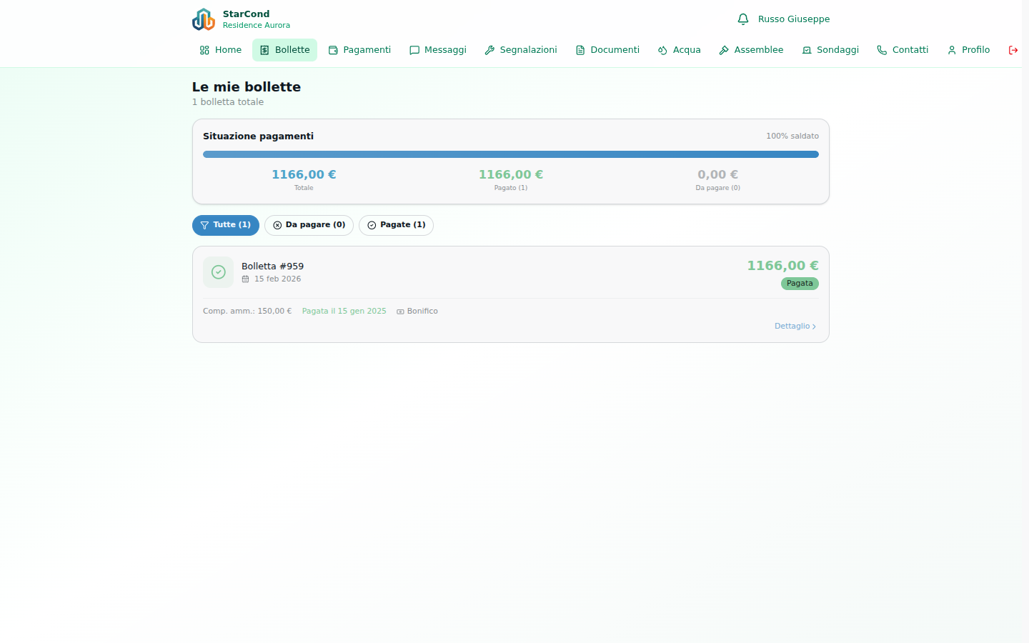 Bollette portale — Pagamento online