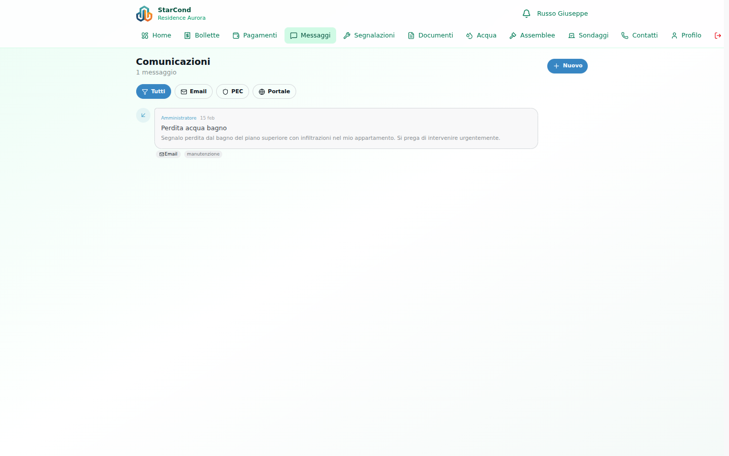 Comunicazioni portale — Avvisi e documenti